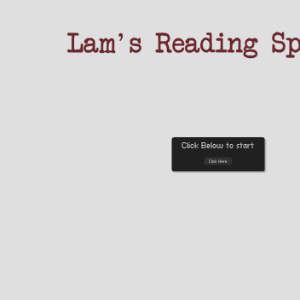 Lam's Reading Speed Test