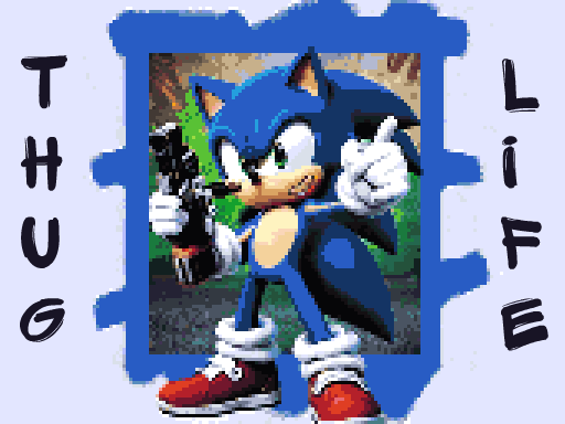 Sonic The Hedgehog with guns