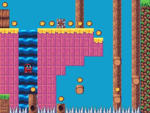 Red guy running through levels