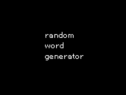random word generator