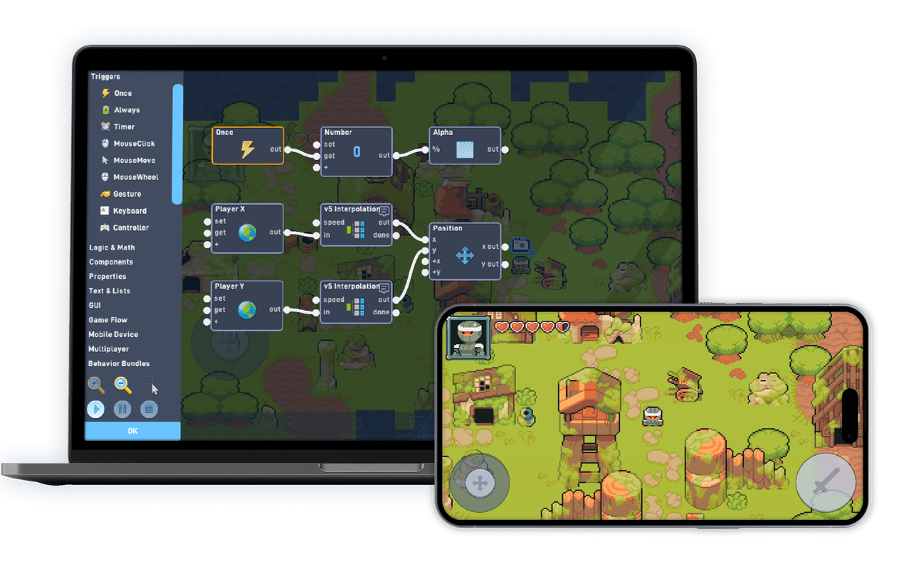 Flowlab Game Editor Screenshot