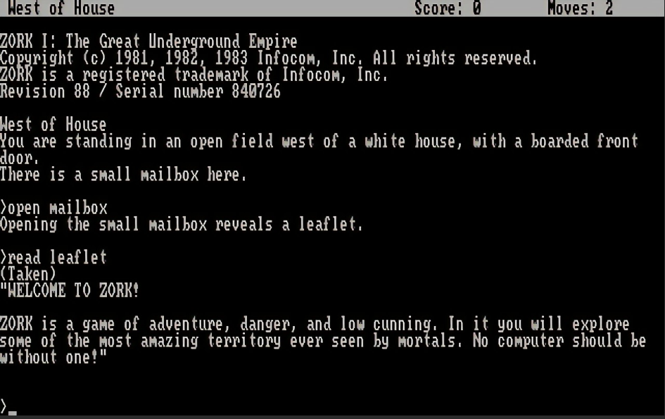 Great underground. Zork i: the great Underground Empire. Zork. Zork game. Zork i.